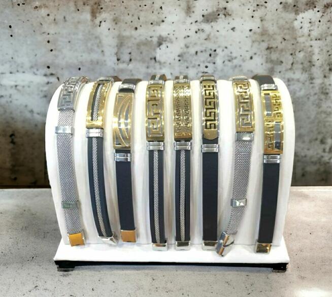 Bransoletki męskie różne modele stal