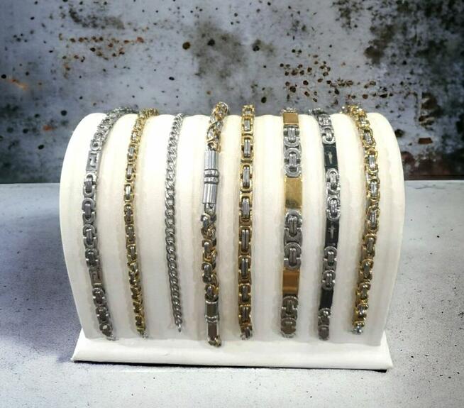 Bransoletki męskie różne modele stal