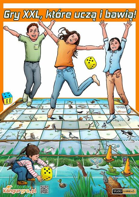 gra XXL POLSKIE PTAKI dla DZIECI do skakania i nauki