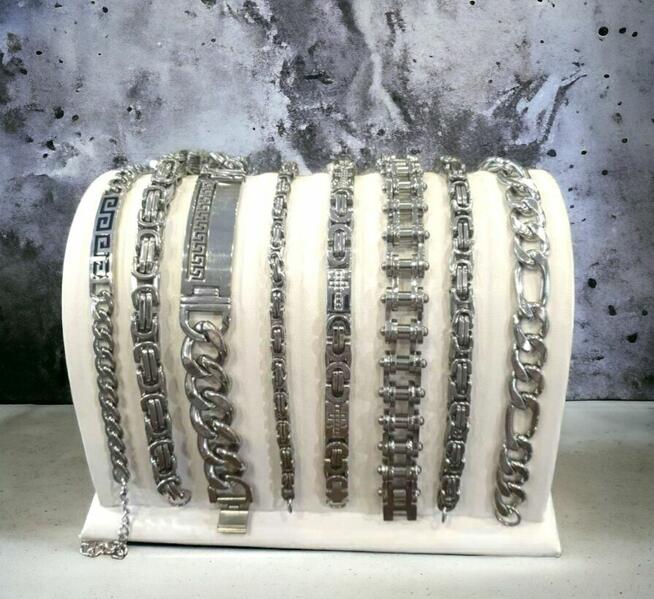 Bransoletki męskie różne modele stal