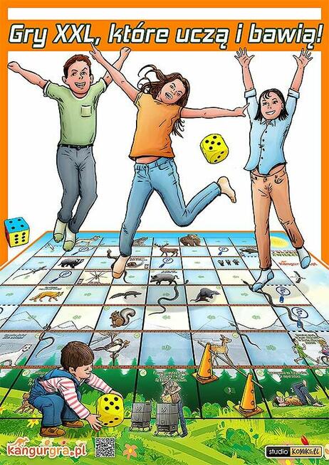 POLSKIE ZWIERZĘTA gra XXL dla DZIECI do skakania i nauki