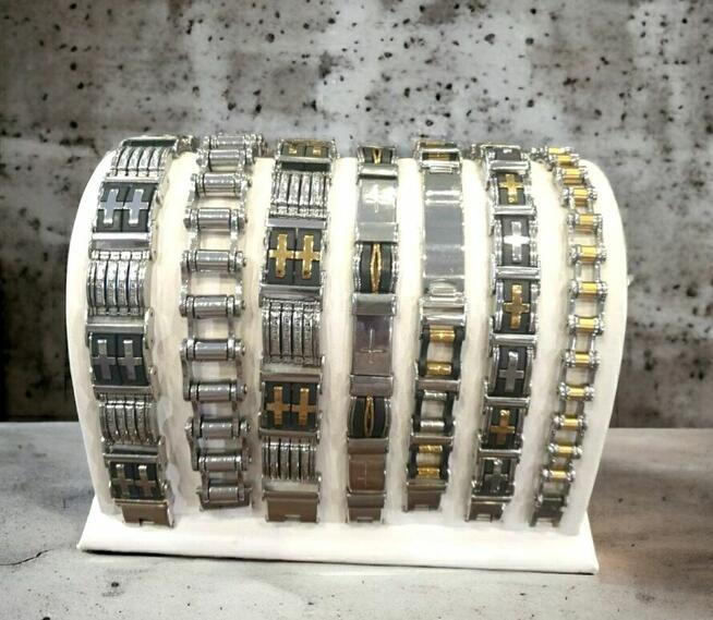 Bransoletki męskie różne modele stal