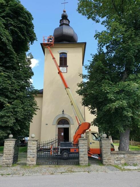 Zwyżka wynajem oraz usługi podnośnikiem koszowym 22 m.