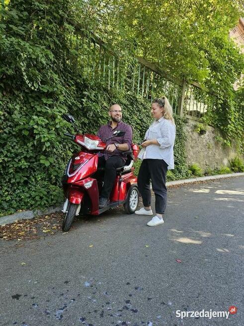 Skuter elektryczny czterokołowy Fasti 3, czerwony