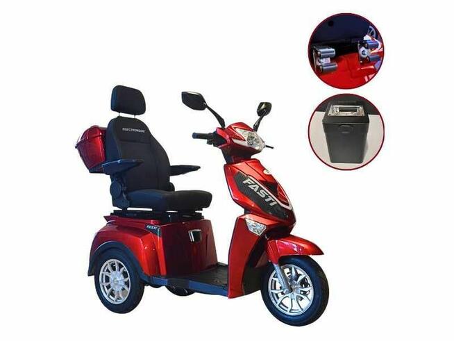 Elektryczny skuter 3kołowy druga bateria + uchwyt na kule