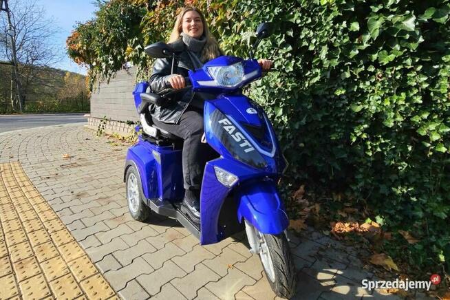 Skuter elektryczny czterokołowy Fasti 3, niebieski