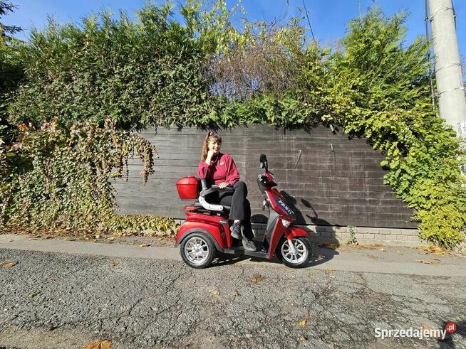 Skuter elektryczny czterokołowy Fasti 3, czerwony