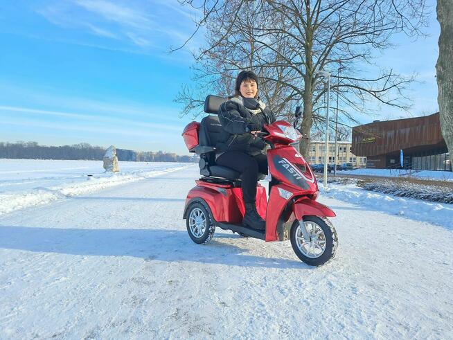 Elektryczny skuter 3kołowy druga bateria + uchwyt na kule