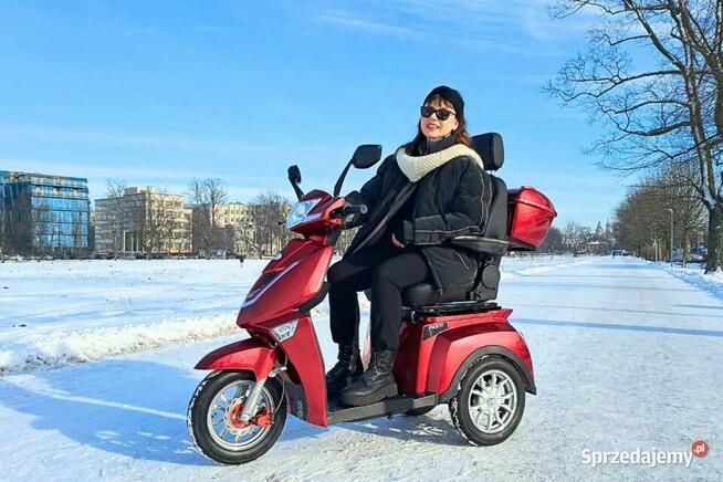 Skuter elektryczny trójkołowy Fasti 3 Max, czerwony