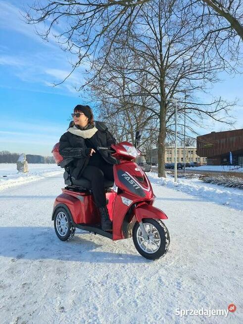 Skuter elektryczny trójkołowy Fasti 3 Max, czerwony