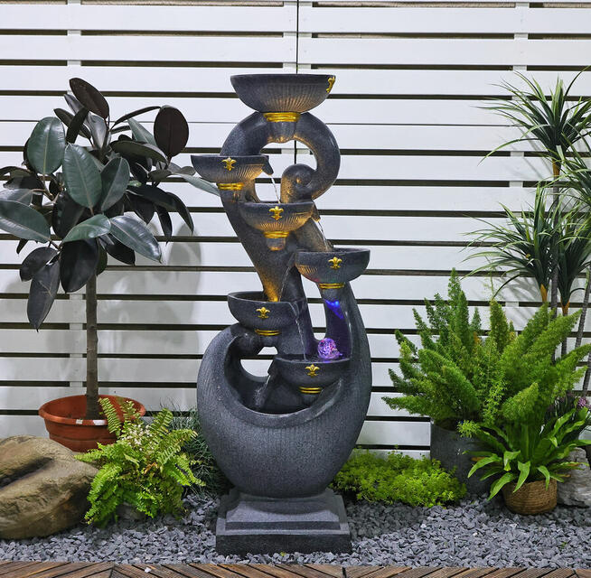 FONTANNA OGRODOWA NEL wys .133 cm ! ośw. LED !