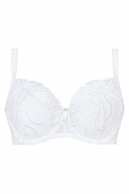 85G Gorteks Fiore-B2 biustonosz miękki z haftem biały