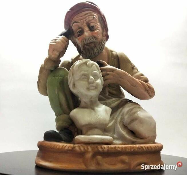 Włoska porcelana figura Rzeźbiarz- stan idealny