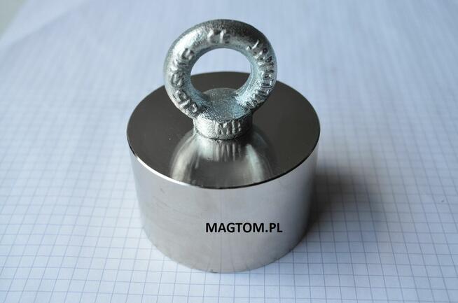 Magnes neodymowy z uchem 360 stopi do poszukiwań w wodzie