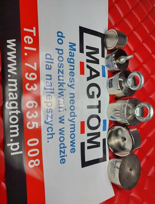 Magnes neodymowy do poszukiwań 65x40 N45 250KG 360 stopi