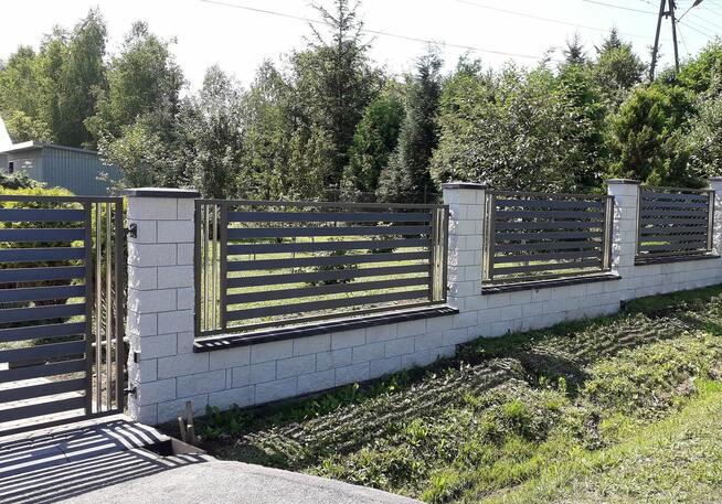 Ogrodzenie, brama przesuwna, brama skrzydłowa, przęsła