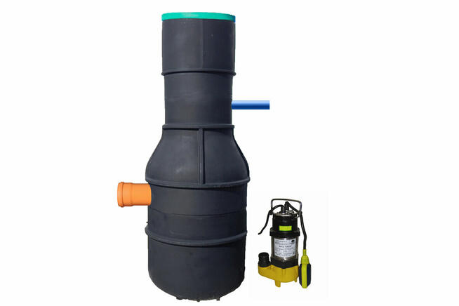 PRZEPOMPOWNIA ŚCIEKÓW DO DRENAŻU Z POMPĄ 130L/min