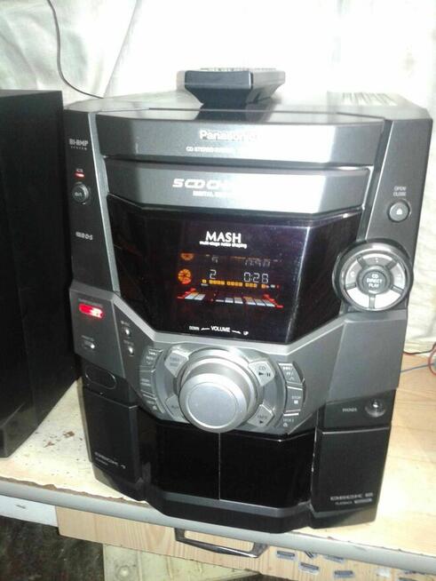 Wieża PANASONIC 5xCD RDS głośniki + pilot
