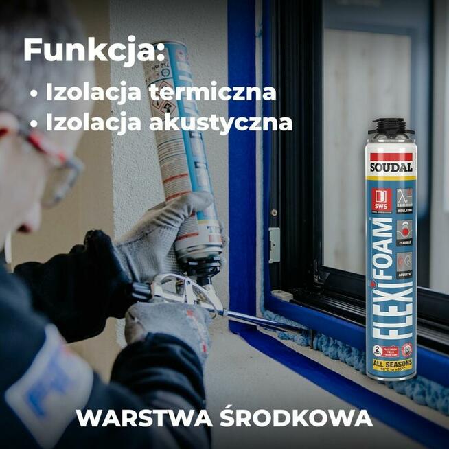 Flexifoam Soudal Piana Elastyczna 750ml 12szt.