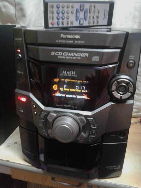 Wieża PANASONIC 5xCD RDS głośniki + pilot