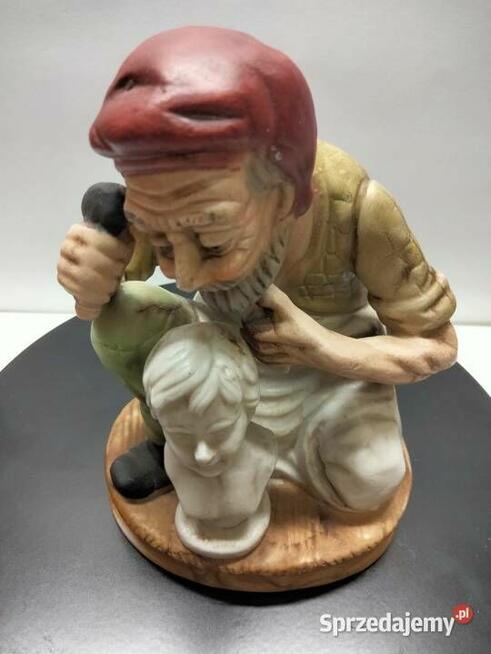 Włoska porcelana figura Rzeźbiarz- stan idealny