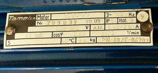 Polecam 2 Silniki 230/400V 1,1 kw i 0,9 kw z Kompresorem