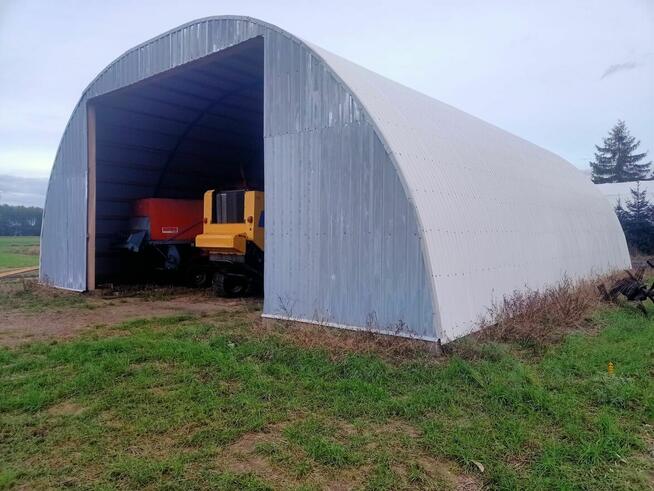 Hala łukowa 11m konstrukcja ocynkowana wiata na słome garaż