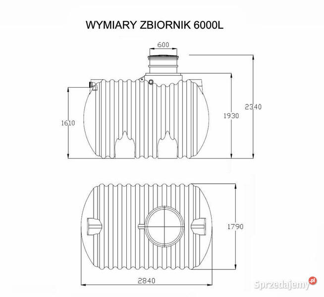 ZBIORNIK NA DESZCZÓWKĘ 6000L MOCNY GRUBY
