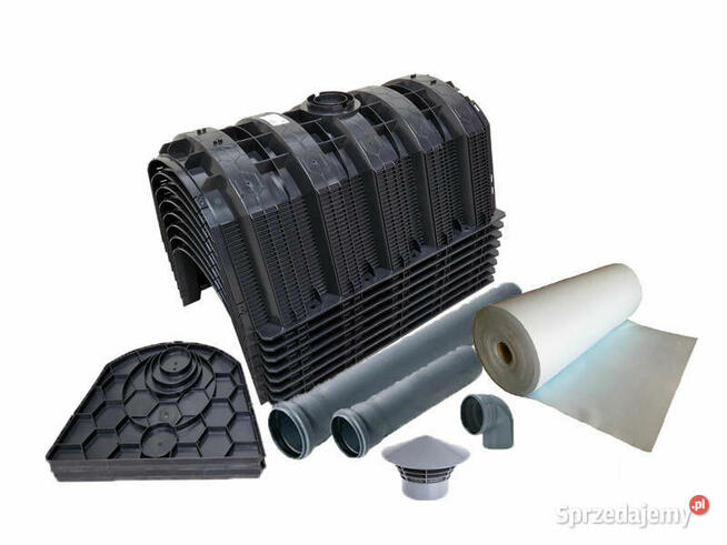 OCZYSZCZALNIA ŚCIEKÓW 3000L B3 DRENAŻ TUNELOWY 6szt