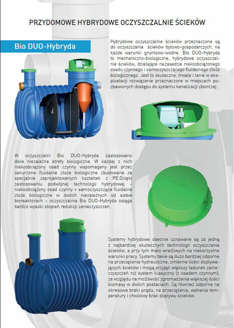 OCZYSZCZALNIA ŚCIEKÓW BIOLOGICZNA BIO DUO HYBRYDA 6 OSÓB