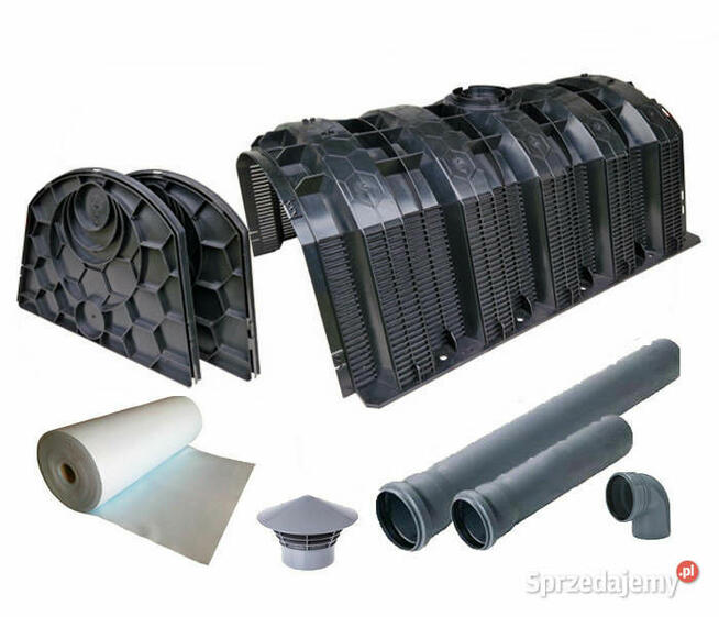 OCZYSZCZALNIA DRENAZOWA DWUKOMOROWA 3000L TUNELE