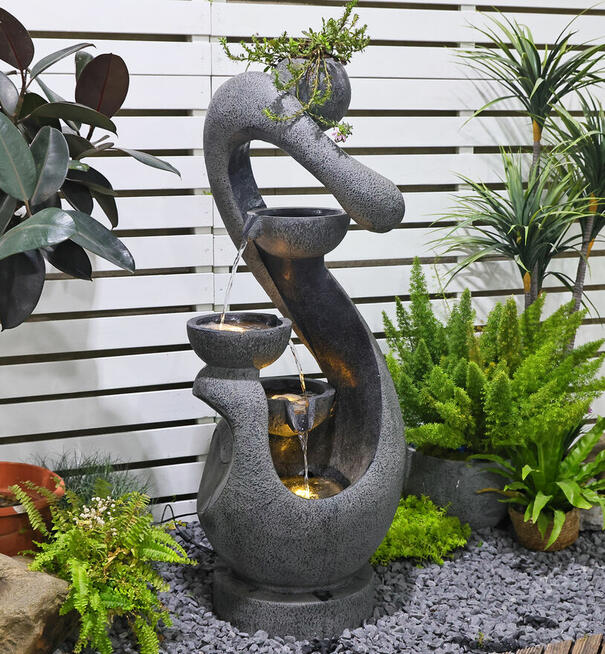 FONTANNA OGRODOWA M I A wys. 124 cm !! ośw. LED !!