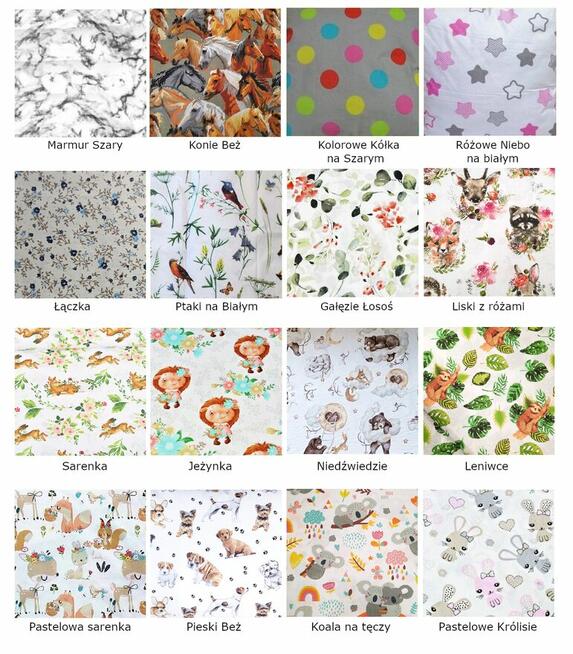 Antyalergiczna pościel 90x200+1x50x70 100% bawełna WZORY