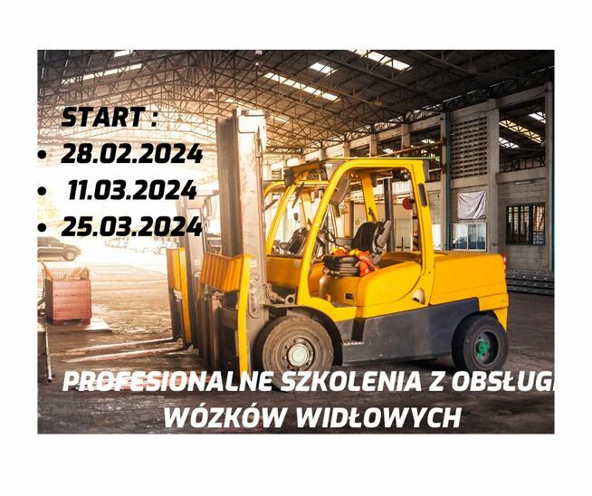 KURS - SZKOLENIE wózek jezdniowy, wózki widłowe