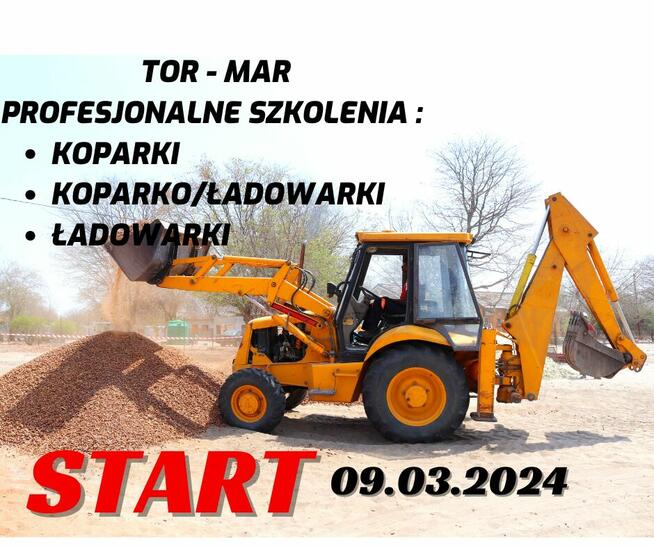 KURS - SZKOLENIE koparka, koparko-ładowarka, ładowarka