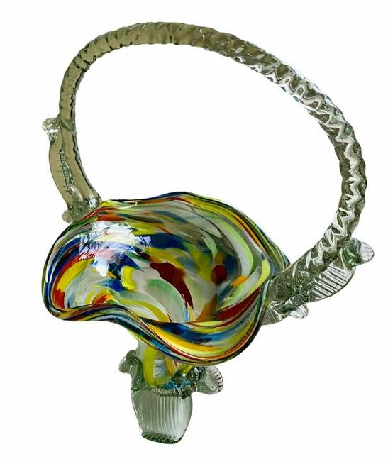 Wazon Koszyk Polskie Huty Szkła PRL-u