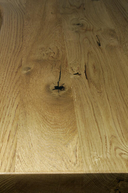 Stół dębowy na metalowych nogach, styl loft