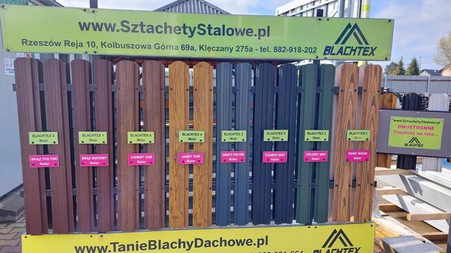 Sztacheta stalowa brązowa II gat 1,5m OD REKI w KLĘCZANY