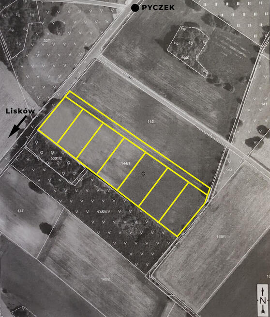 Sprzedam działki gm. Lisków, pow. kaliski, woj. wielkopolski