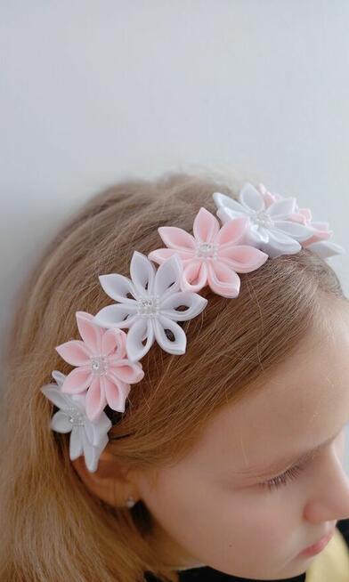 Opaska na głowę komunia rękodzieło