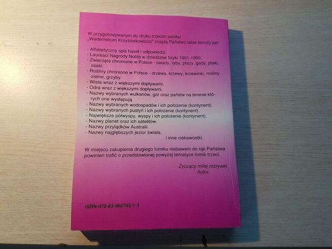 Wademekum krzyżówkowicza.Tom 2. stan 800 szt. 0,80 zł /szt.