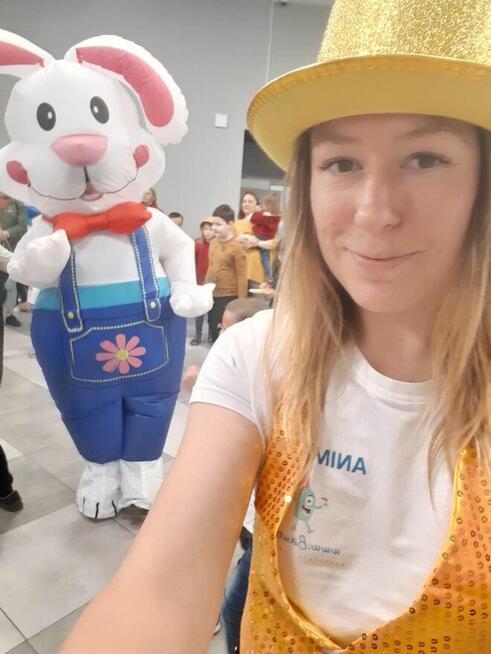 zając kurczak wielkanocny żywa maskotka wynajem z animatorem