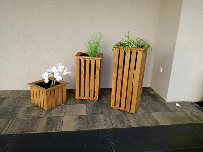 Donice drewniane na taras, balkon, do ogrodu