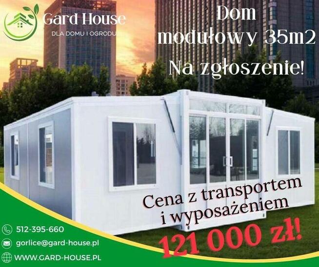 Modułowy dom całoroczny 35m2 na zgłoszenie