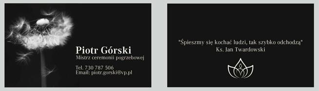 Mistrz ceremonii pogrzebowej / świeckiej / humanistycznej