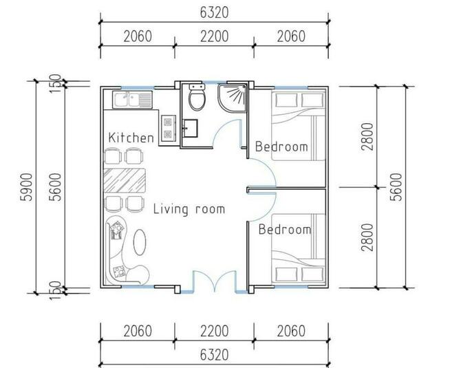 Modułowy dom całoroczny 35m2 na zgłoszenie