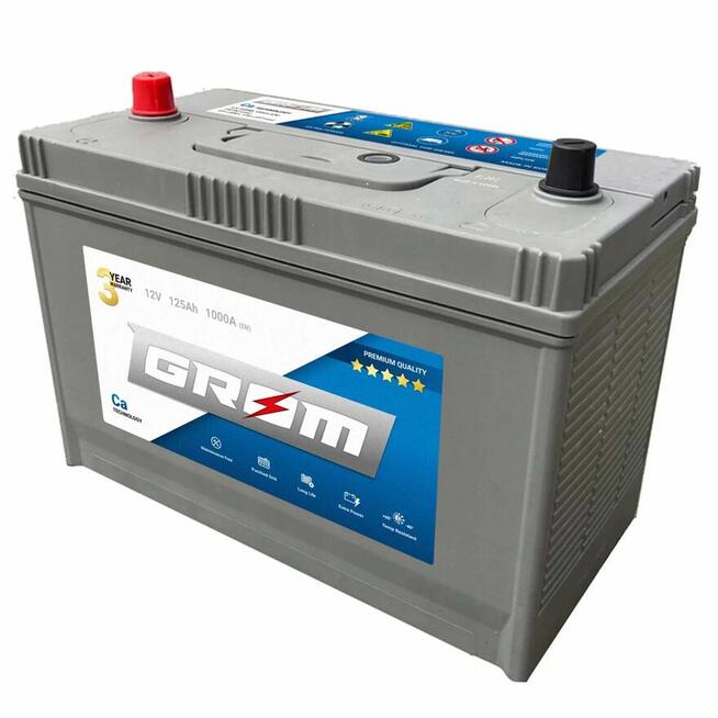 Akumulator GROM Premium 12V 125Ah 1000A CAT AGRO