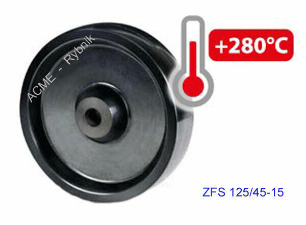 Kółko Koło Do Pieca Odporne Na Temperaturę 125mm oś 15mm