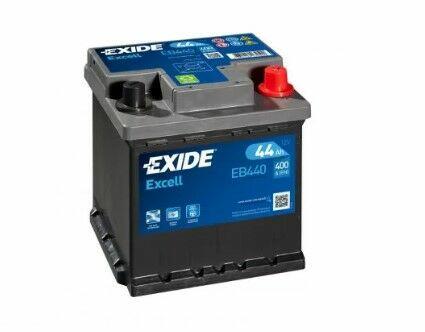 Akumulator 44Ah 400A Exide Excell kostka prawy plus