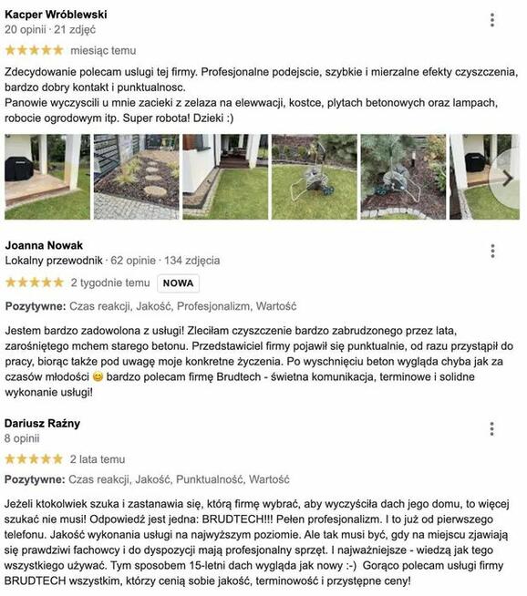 Mycie kostki brukowej, mycie elewacji, mycie dachów